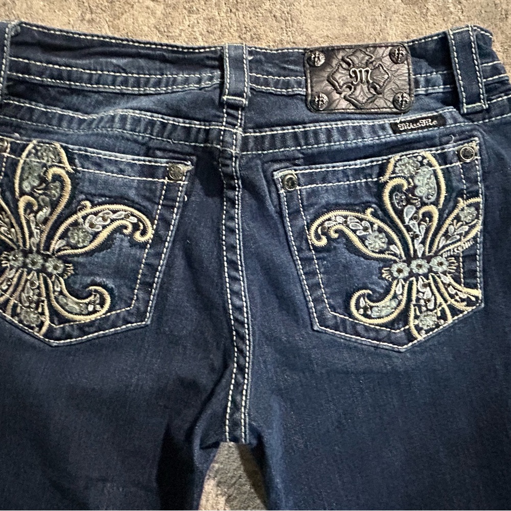 Miss Me Dark Blue Denim Jeans boyfriend capri 28